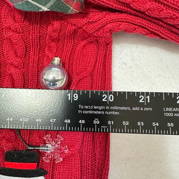 Ugly Christmas Sweater Red Festive Women's Sweater - Picture 4 of 5